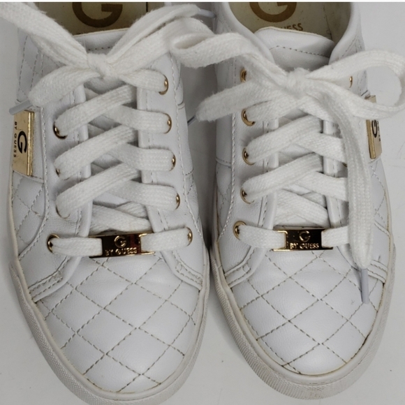 G By Guess Backer Quilted White Sneaker, Size 7 - Picture 4 of 10